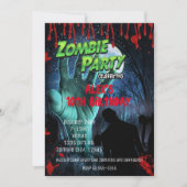 ゾンビパーティーハローウィンパーティ招待状 招待状 (正面)