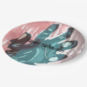 ゾンビパーティーハンド不気味血ハロウィーンの衣装 ペーパープレート (アングル)