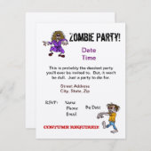 ゾンビパーティー 招待カスタマイズ! 招待状 (正面/裏面)