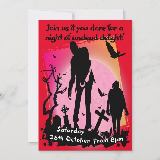 ゾンビパーティ アポカリプス ディストピア イベント 招待状 (正面)