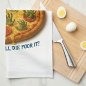 ゾンビピザ「お前は死んじゃうぞ!」 キッチンタオル (四つ折り)