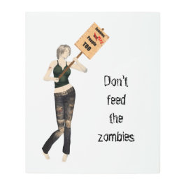 ゾンビピンアップガールデモIメタルウォールアート メタルプリント