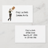 ゾンビピンアップガール抗議Iカー連絡ド 名刺 (正面/裏面)