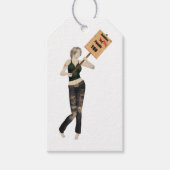 ゾンビピンアップガール抗議Iギフトラベル ギフトタグ (正面)