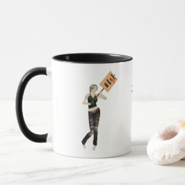 ゾンビピンアップガール抗議Iコーヒーマグ マグカップ