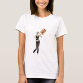 ゾンビピンアップガール抗議i女性のTシャツ Tシャツ (正面)