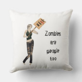 ゾンビピンアップガール抗議I装飾用クッション クッション (裏面)