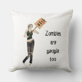 ゾンビピンアップガール抗議I装飾用クッション クッション (正面)