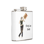 ゾンビピンアップガール抗議I Drink Flask フラスク (右)