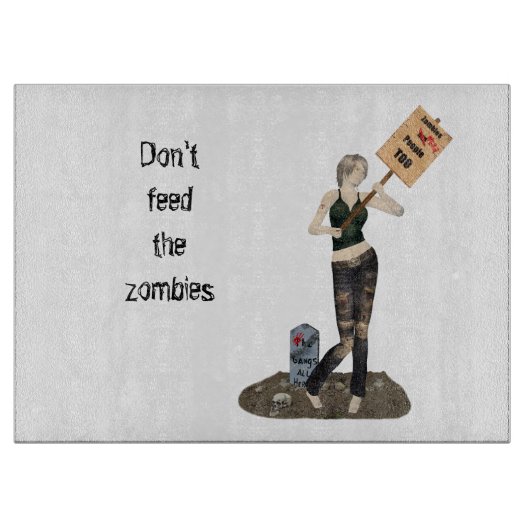 ゾンビピンアップガール抗議IIカットボード カッティングボード (正面)