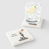 ゾンビピンアップガール抗議IIストーンコースター ストーンコースター (横)