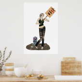 ゾンビピンアップガール抗議IIポスター ポスター (キッチン)