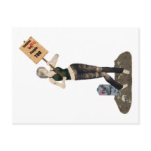 ゾンビピンアップガール抗議IIポストカード