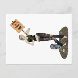 ゾンビピンアップガール抗議IIポストカード ポストカード