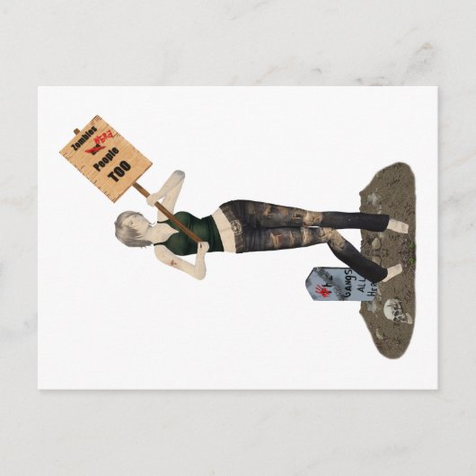 ゾンビピンアップガール抗議IIポストカード ポストカード (正面)