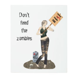 ゾンビピンアップガール抗議IIメタルウォールアート メタルプリント