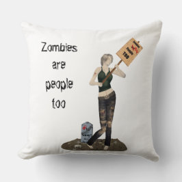 ゾンビピンアップガール抗議II装飾用クッション クッション