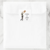 ゾンビピンアップガールIステッカー スクエアシール (バッグ)