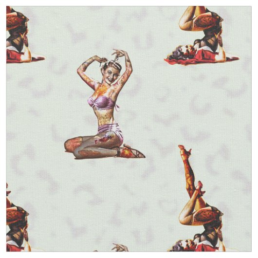 ゾンビピンアップ ファブリック (クローズアップ)