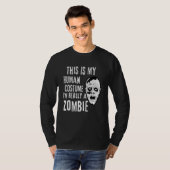 ゾンビフェイス ルーズなハロウィンコスチューム Tシャツ (正面フル)