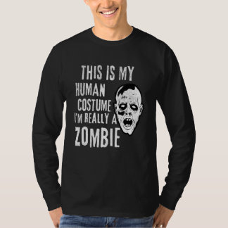 ゾンビフェイス ルーズなハロウィンコスチューム Tシャツ