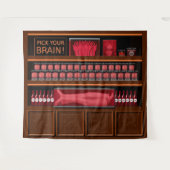 ゾンビフードストア頭脳の手足の眼球ハロウィン タペストリー (正面(横))