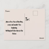 ゾンビブライド離婚パーティの招待状自由おもしろい ポストカード (裏面)