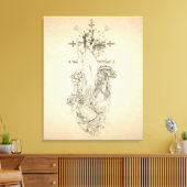 ゾンビブードゥー女司祭アールヌーボー キャンバスプリント (インサイチュ (リビング))