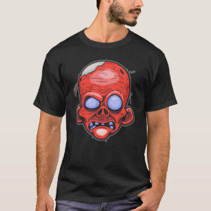 ゾンビヘッドイラストレーションデザイン Tシャツ