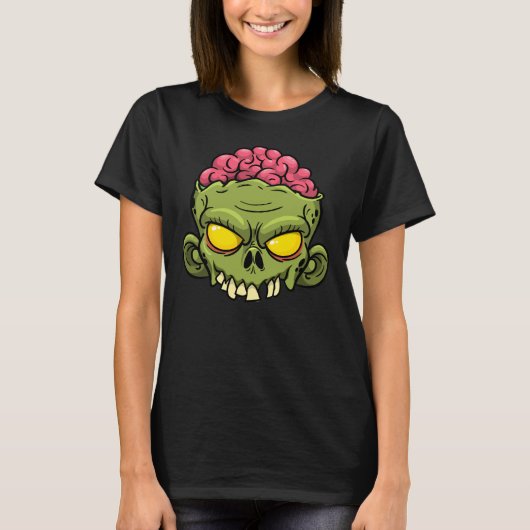 ゾンビヘッドハロウィーン Tシャツ (正面)