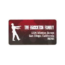 ゾンビペスト侵入赤い（ばちゃばちゃ）跳ねるゴアハロウィーン ラベル