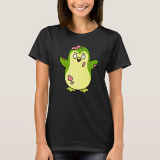 ゾンビペンギンのハロウィーンアニマル かわいいモンスター グラフィック Tシャツ