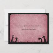 ゾンビホラーハロウィン結婚ズ サンキューカード (裏面)