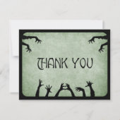 ゾンビホラーハロウィン結婚ズ サンキューカード (正面)