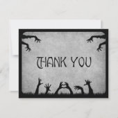 ゾンビホラーハロウィン結婚ズ サンキューカード (正面)