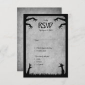 ゾンビホラーハロウィン結婚ズ 出欠カード (正面/裏面)