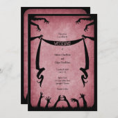 ゾンビホラーハロウィン結婚ズ 招待状 (正面/裏面)