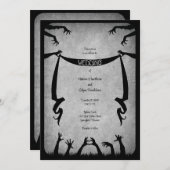 ゾンビホラーハロウィン結婚ズ 招待状 (正面/裏面)