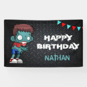 ゾンビボーイハロウィーン衣装バースデーパーティー 横断幕 (横)