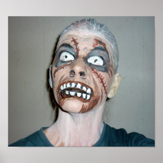 ゾンビポスターゾンビ絵画顔 ポスター (正面)
