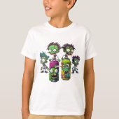 ゾンビポップ・アートのは期限切れのリフレッシュの缶をクール開く Tシャツ (正面)