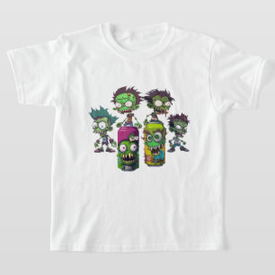 ゾンビポップ・アートのは期限切れのリフレッシュの缶をクール開く Tシャツ
