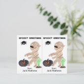 ゾンビママ学校パーティーハロウィンカード ポストカード (スタンド正面)