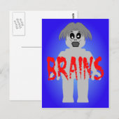 ゾンビミニフィク「脳」 ポストカード (正面/裏面)