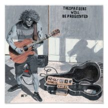 ゾンビミュージシャンメタル音楽ファンタジーフォトプリント