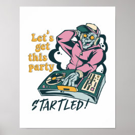 ゾンビミュージックDJレトロハローウィンパーティ ポスター