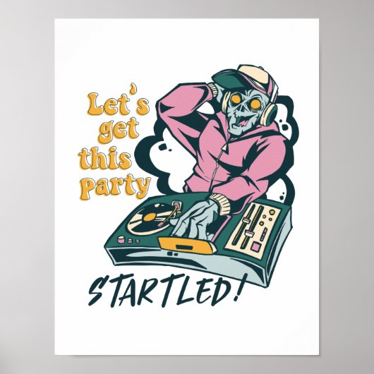 ゾンビミュージックDJレトロハローウィンパーティ ポスター (正面)