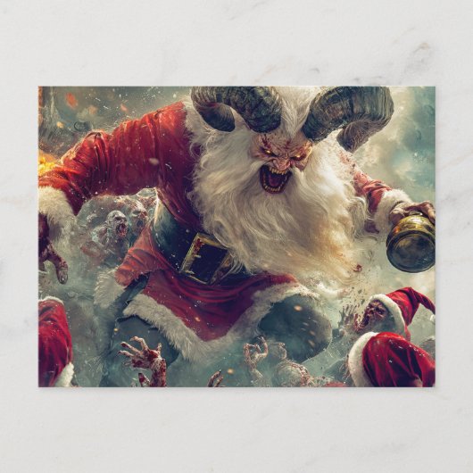 ゾンビメリークリスマスハガキ ポストカード (正面)