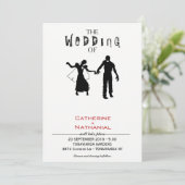 ゾンビモダン·ホード·結婚式招待状 招待状 (スタンド正面)