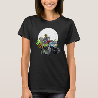ゾンビモンスタートラック おばけハロウィン キッズ Tシャツ